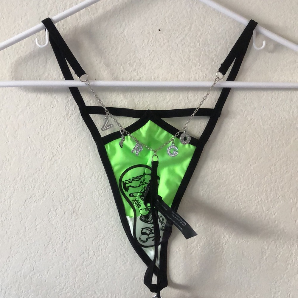 Virgo charm neon thong